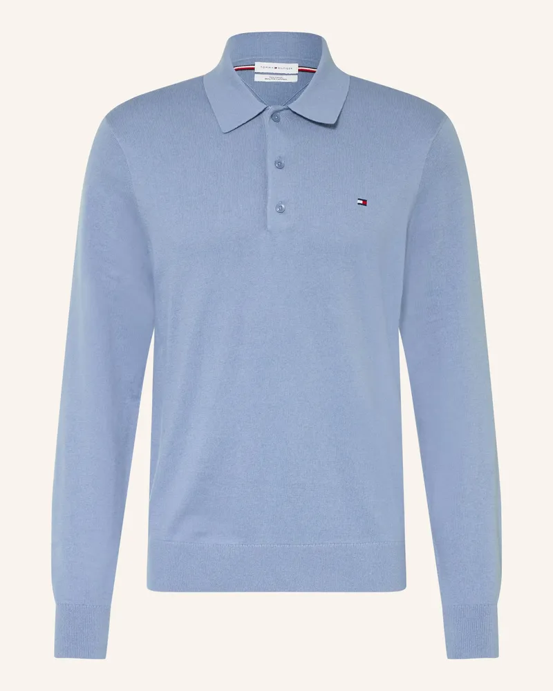Tommy Hilfiger Strick-Poloshirt blau Hellblau