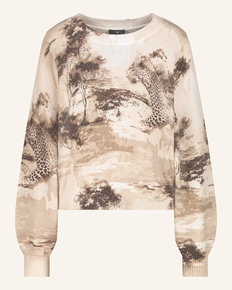 monari Pullover Mit Schmucksteinen beige Beige