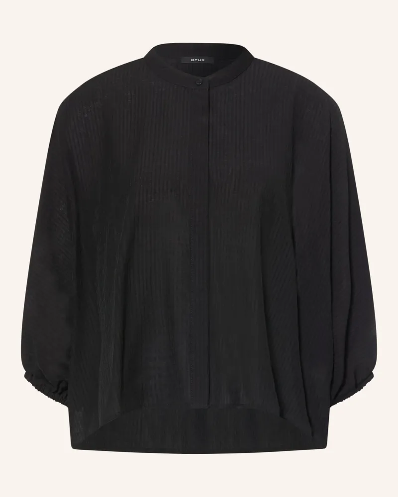 OPUS Blusenshirt Mit 3/4-Arm schwarz Schwarz