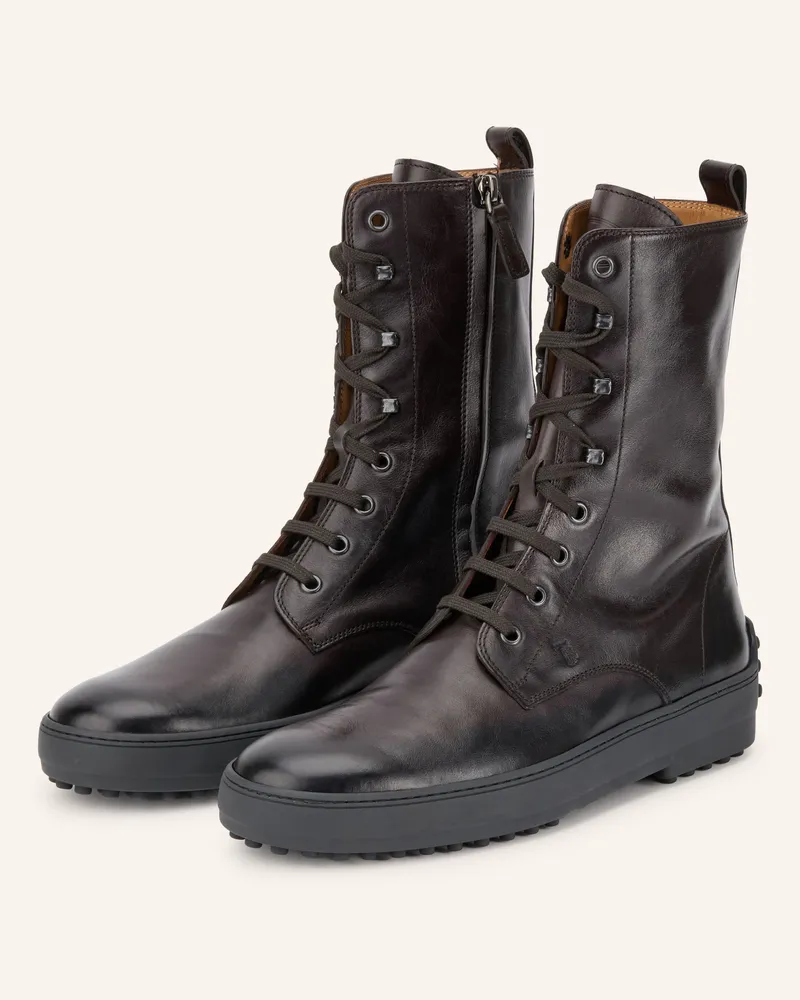 TOD'S Schnürboots braun Dunkelbraun