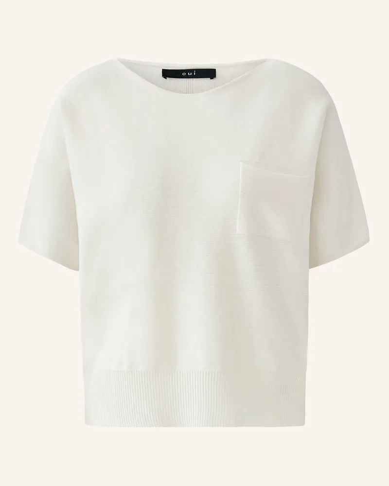 Oui  Strickshirt Weiss