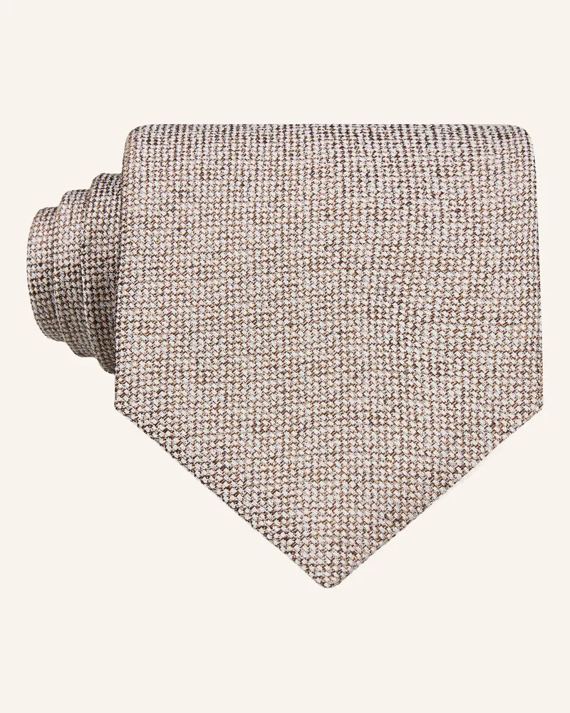 Profuomo Krawatte braun Hellbraun