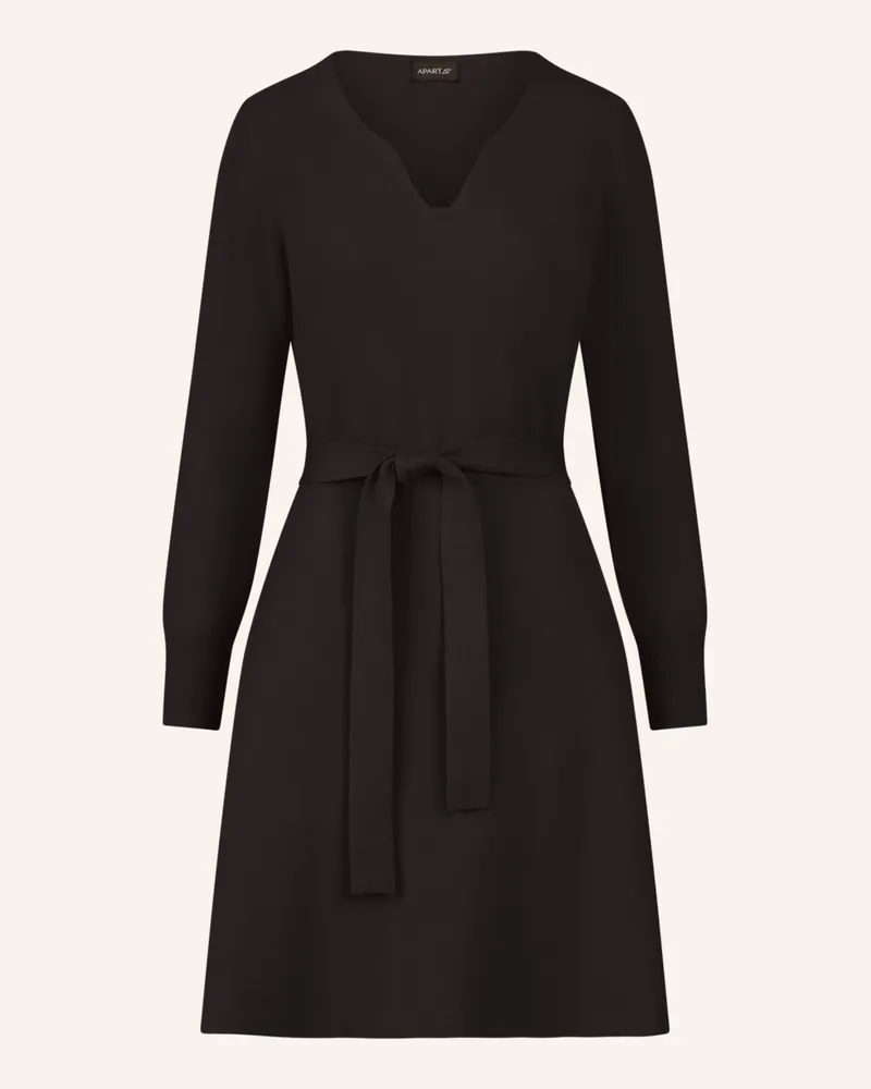 Apart Strickkleid Schwarz