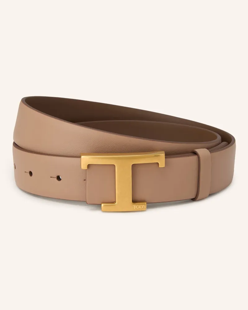 TOD'S Ledergürtel Zum Wenden beige Beige