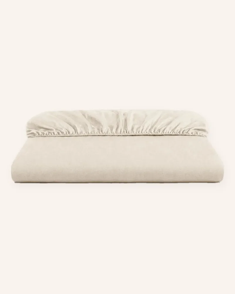 ROYFORT Spannbettlaken Perkal weiss Creme