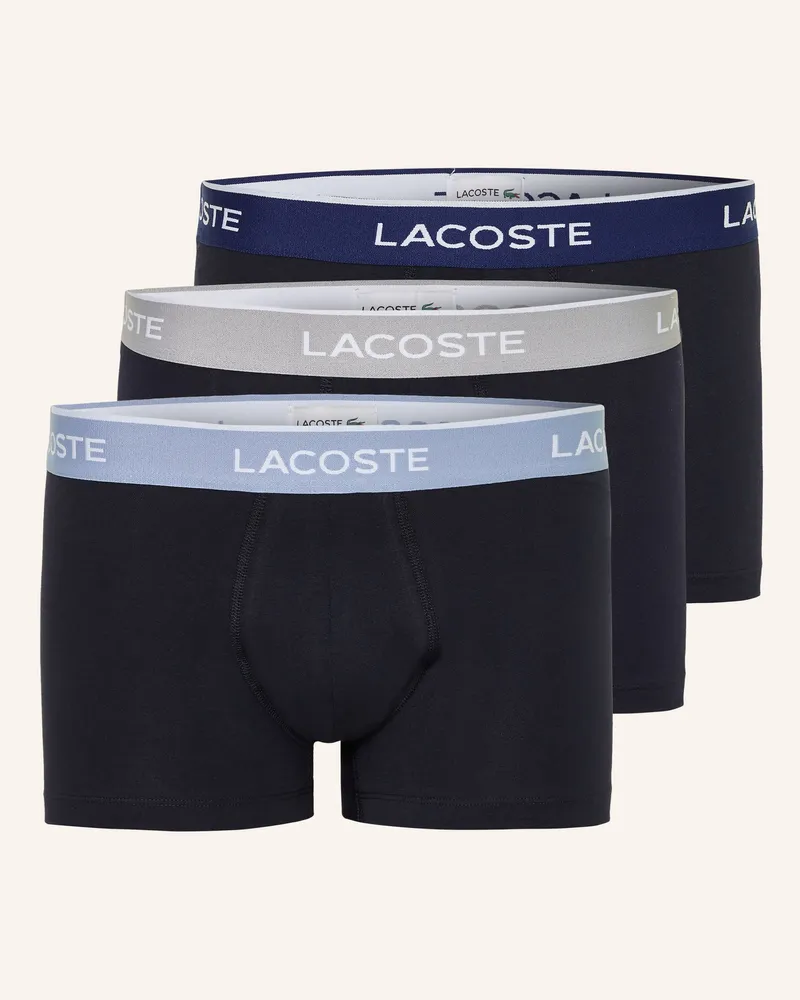 Lacoste 3er-Pack Boxershorts Dunkelblau