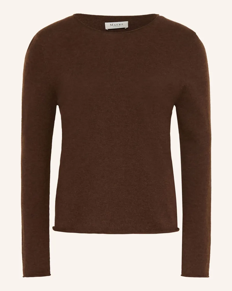 Maerz Pullover Aus Merinowolle braun Dunkelbraun