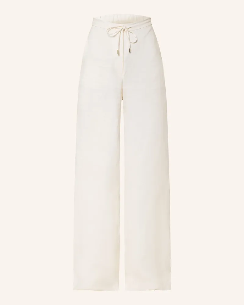 Max Mara Marlenehose PELOTA aus Leinen Ecru