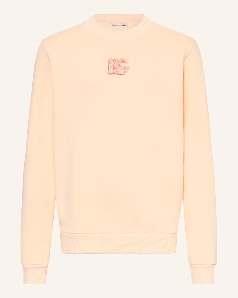 Dolce & Gabbana Sweatshirt mit Pailletten Nude