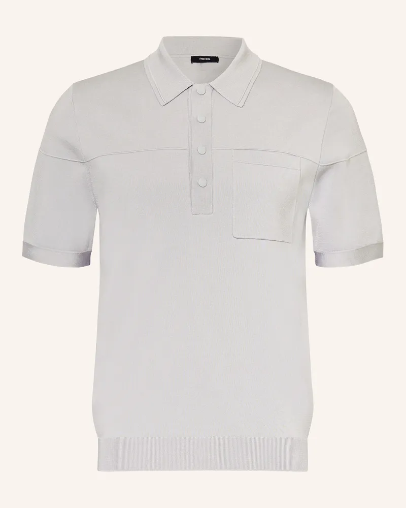 Reiss Jersey-Poloshirt Blinker grau Hellgrau