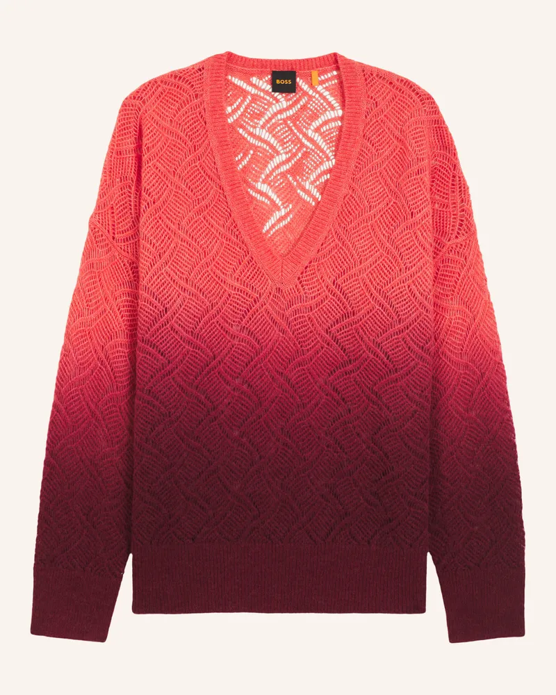 HUGO BOSS Pullover C_FRIGIONI Relaxed Fit Weiss