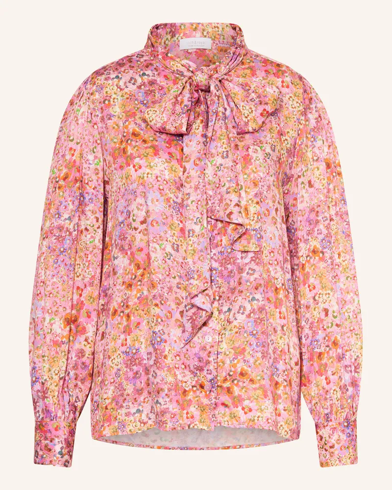 Rich&Royal Bluse mit abnehmbarer Schluppe Rosa