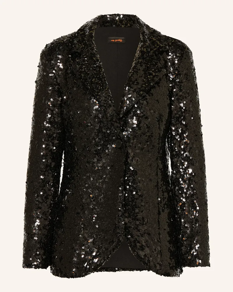 Miss Goodlife Blazer Noir Mit Pailletten schwarz Schwarz