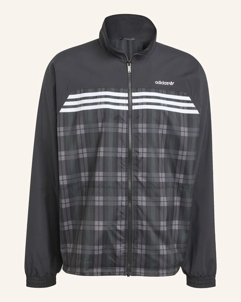adidas TARTAN LOOSE TRAININGSJACKE Schwarz
