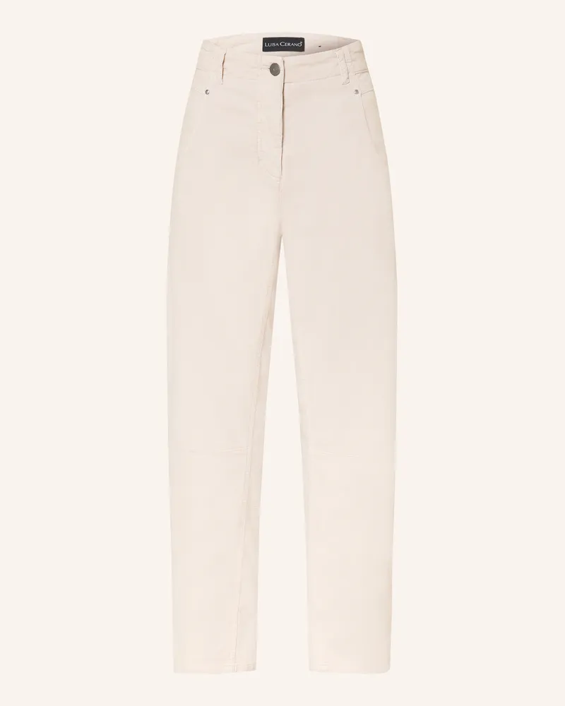Luisa Cerano 7/8-Hose aus Cord Creme