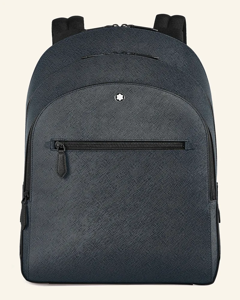 Montblanc Saffiano-Rucksack Sartorial Medium grau Dunkelblau