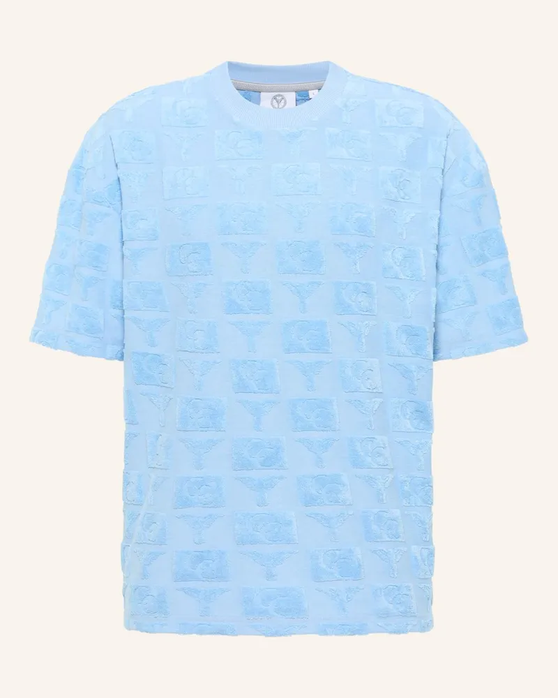Carlo Colucci Oversize T-Shirt Mit Frotteeinsätzen Ebnicher blau Blau