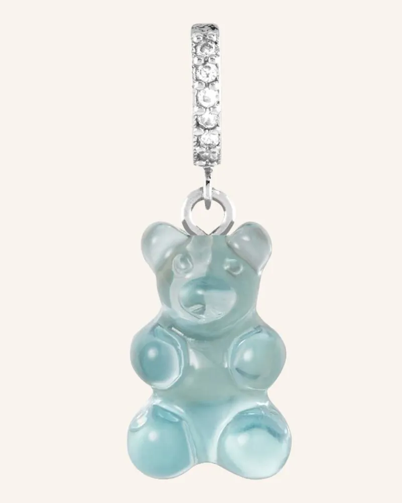 CRYSTAL HAZE Single-Ohrring MEDITERRANEAN NOSTALGIA BEAR HOOP by GLAMBOU Blau