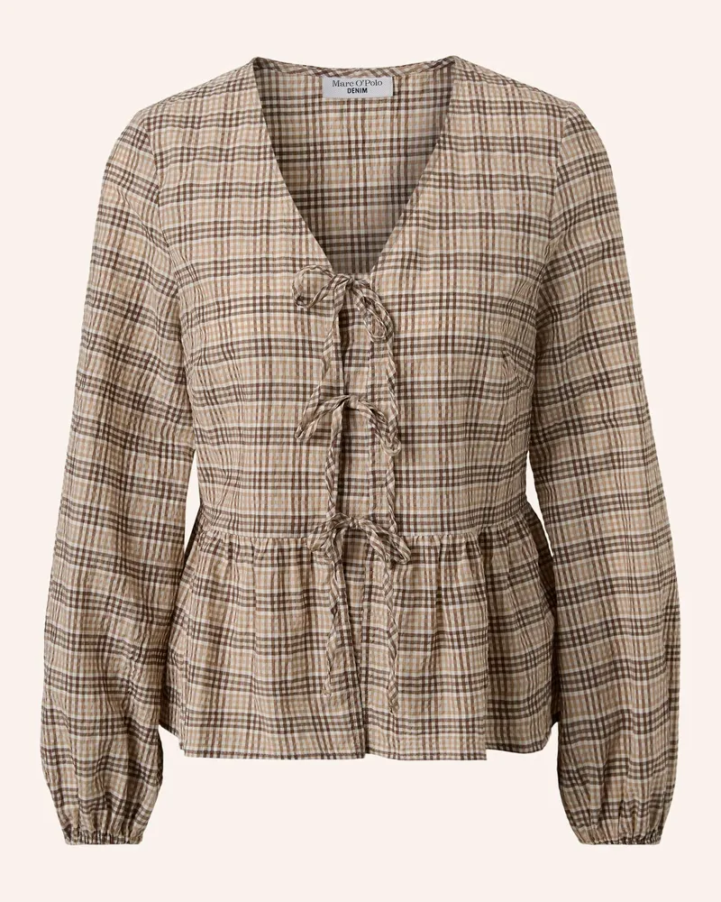 Marc O'Polo Peplum-Bluse Ecru