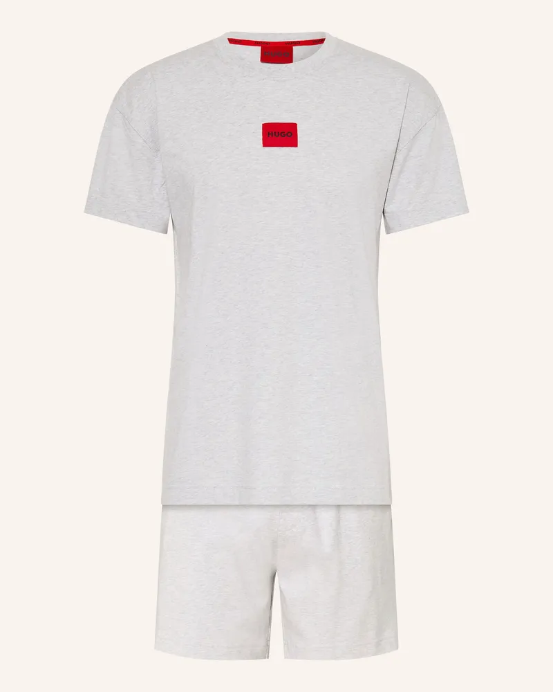 HUGO BOSS Shorty-Schlafanzug Galaxy grau Hellgrau