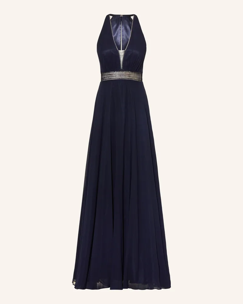 Vera Mont Abendkleid mit Spitze Blau