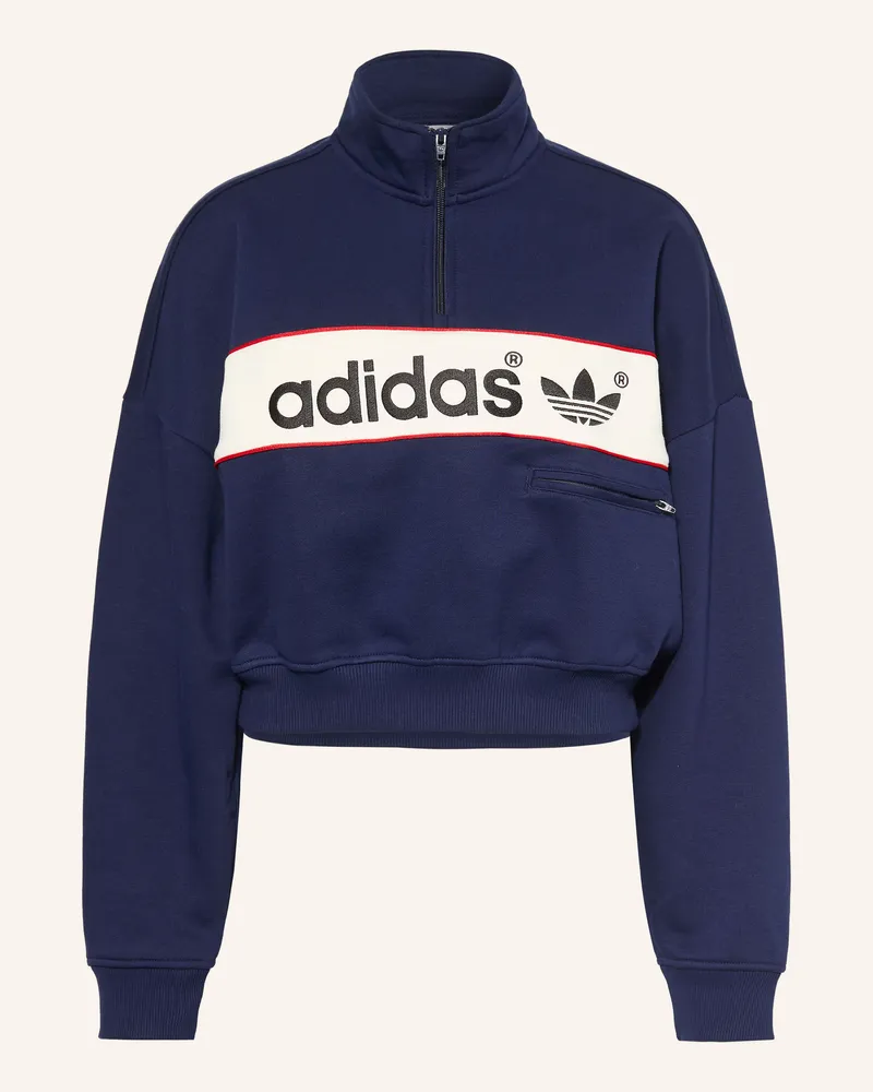 adidas Sweat-Troyer blau Dunkelblau