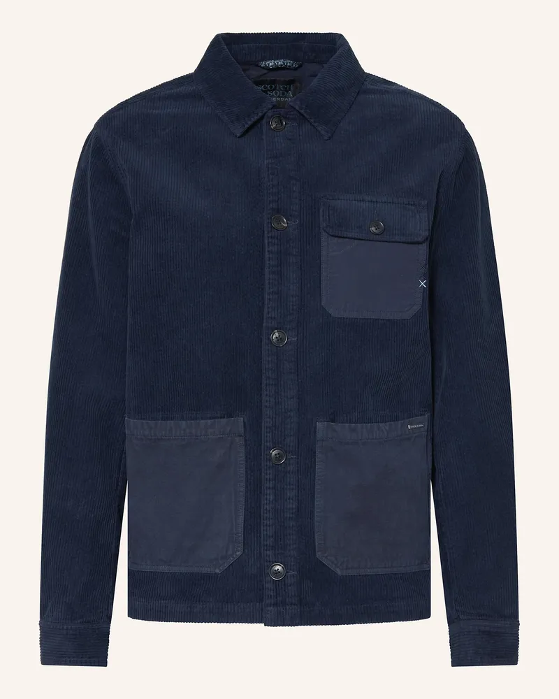 Scotch&Soda Cord-Overjacket Dunkelblau