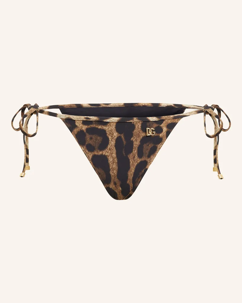 Dolce & Gabbana Triangel-Bikini-Hose Leo New braun Schwarz
