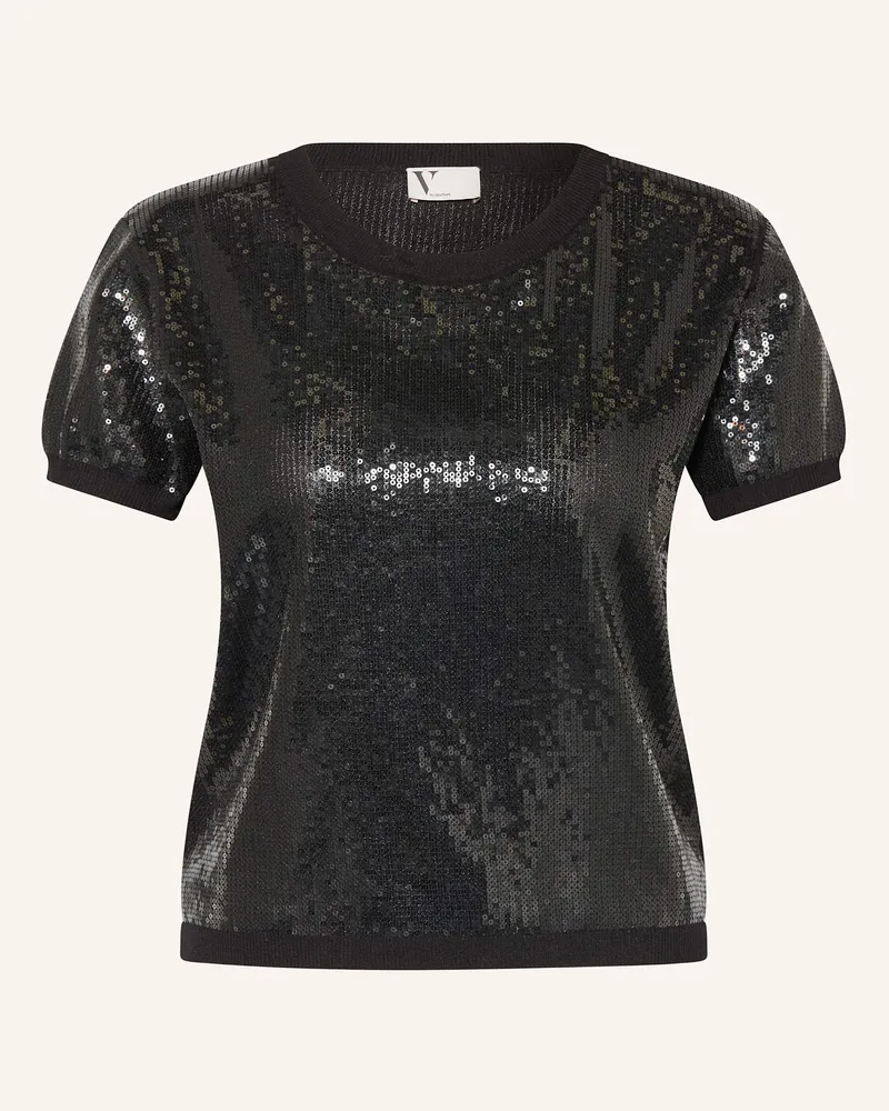 Vera Mont Blusenshirt mit Pailletten Schwarz