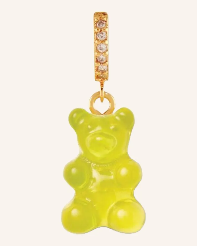 CRYSTAL HAZE Single-Ohrring MINION NOSTALGIA BEAR HOOP by GLAMBOU Gelb