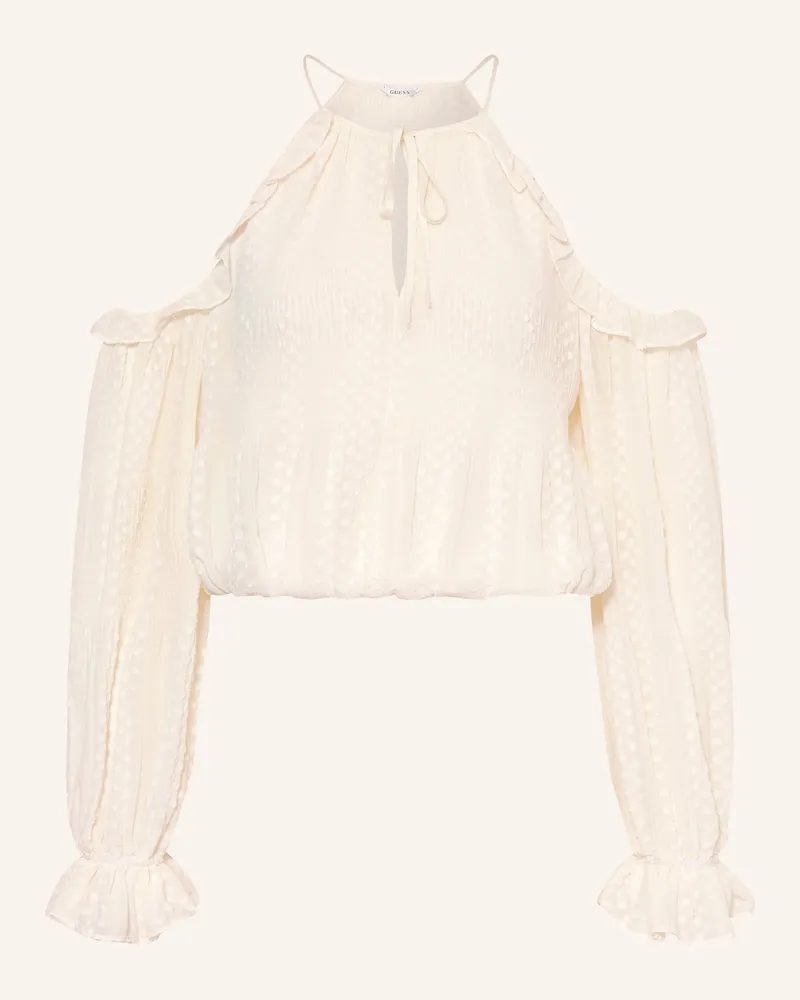 Guess Blusenshirt Emilia Mit Rüschen weiss Ecru