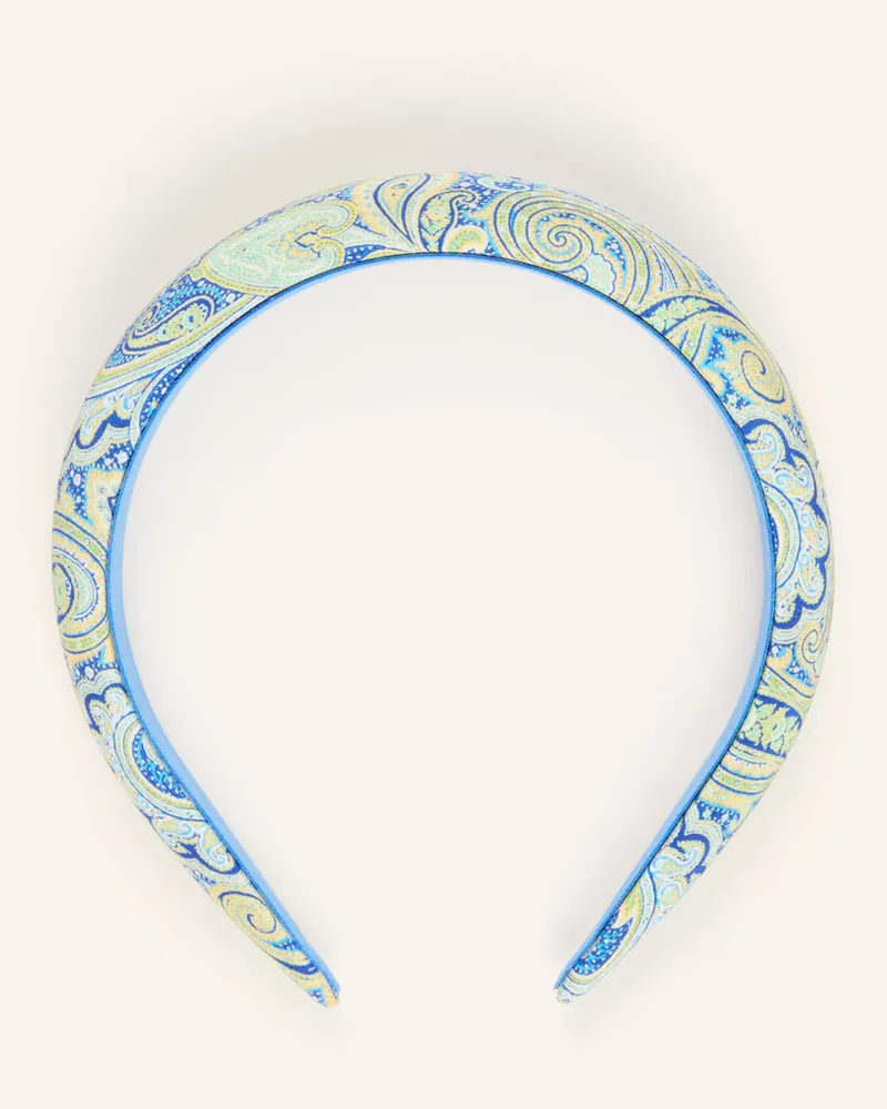 Etro Haarreif Aus Seide blau Mint