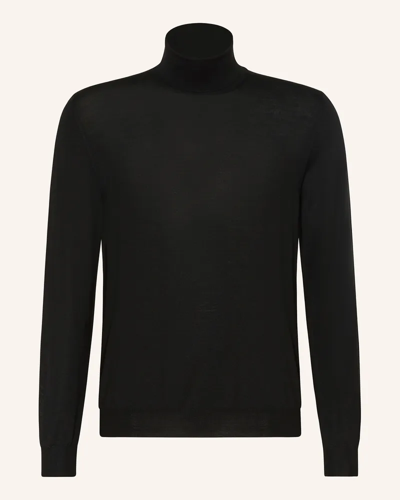 Fedeli Rollkragenpullover Lana blau Dunkelblau