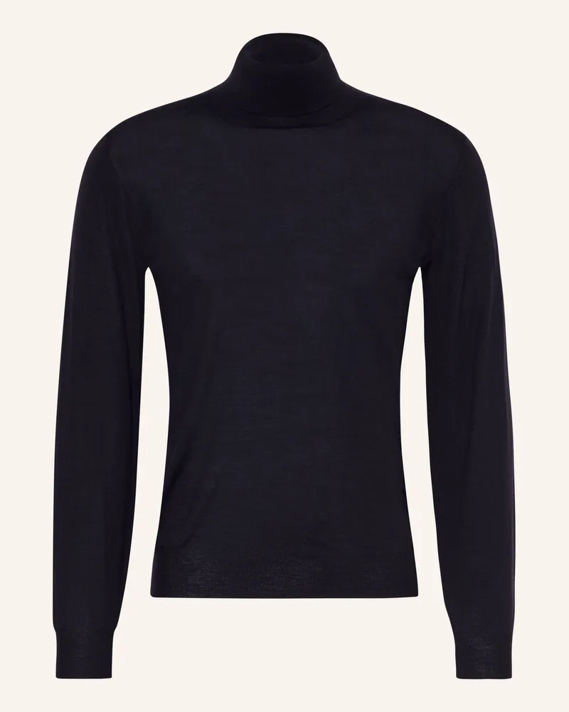 Fedeli Rollkragenpullover Lana blau Dunkelblau