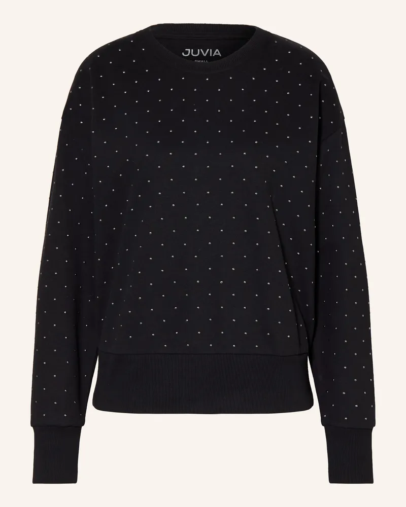 Juvia Sweatshirt Annelina Mit Nieten schwarz Schwarz