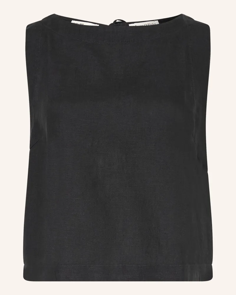 Marc O'Polo Leinentop schwarz Schwarz