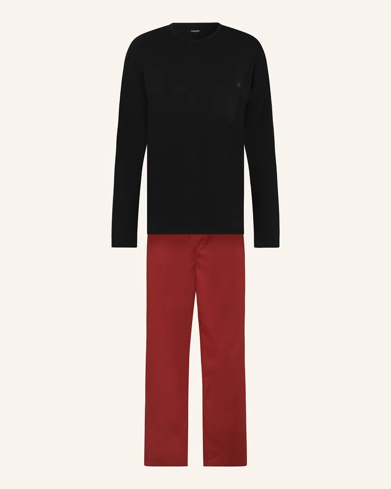 Calvin Klein Schlafanzug rot Schwarz