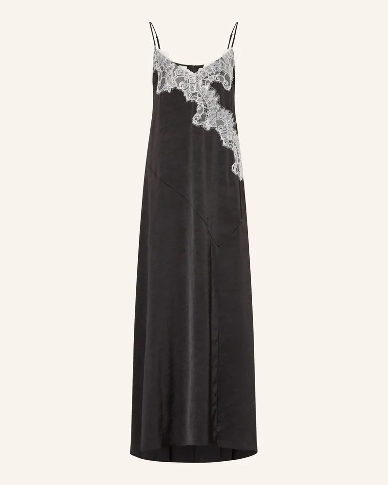 Baum und Pferdgarten Kleid AYDA mit Spitze Schwarz