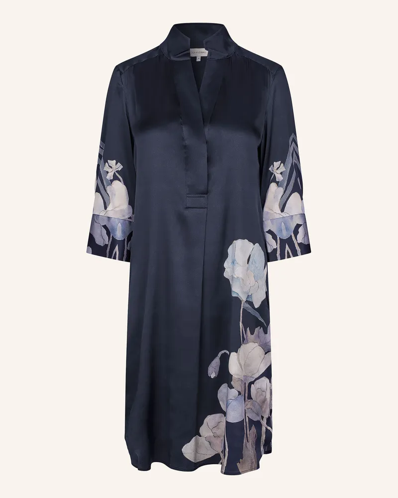 Kudibal Kleid Kamilles Mit Seide Und 3/4-Arm blau Dunkelblau