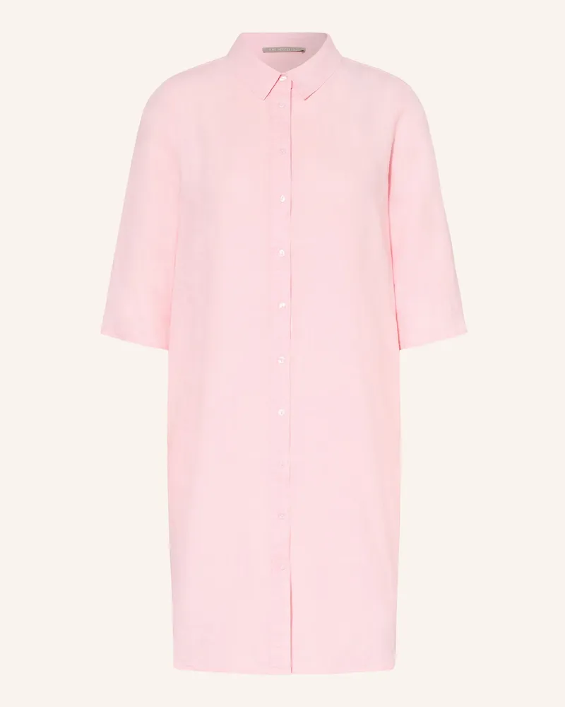 (THE MERCER) N.Y. Hemdblusenkleid Aus Leinen Mit 3/4-Arm rosa Rosa