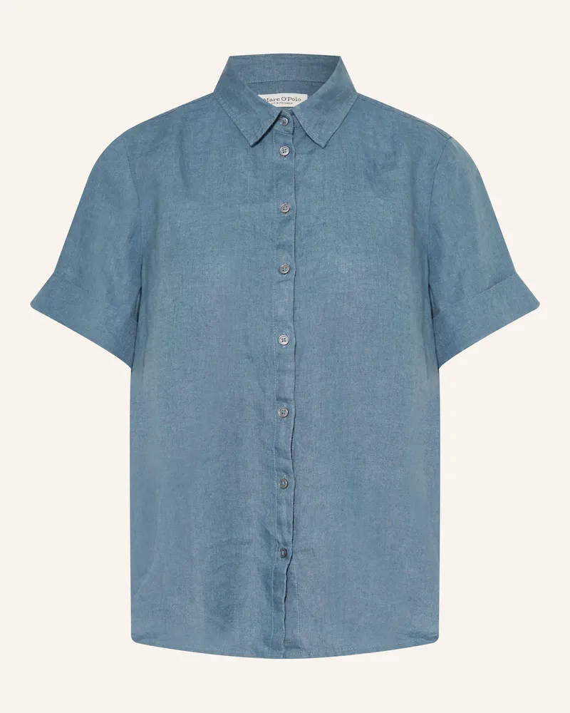 Marc O'Polo Hemdbluse Aus Leinen blau Petrol