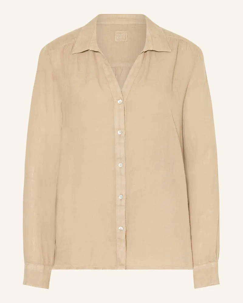 120% Lino Hemdbluse Aus Leinen beige Beige