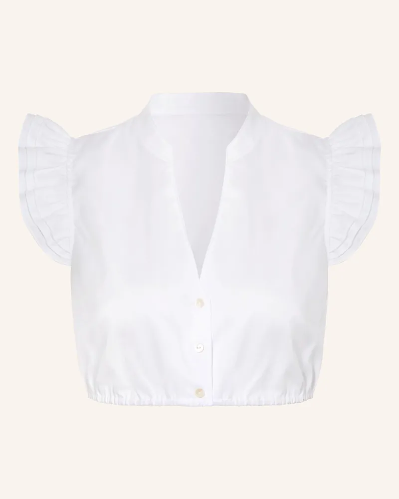 Johann & Johanna Dirndlbluse weiss Weiss