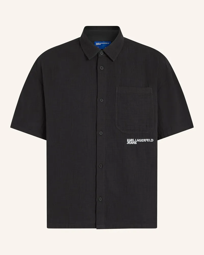 Karl Lagerfeld Hemd schwarz Schwarz