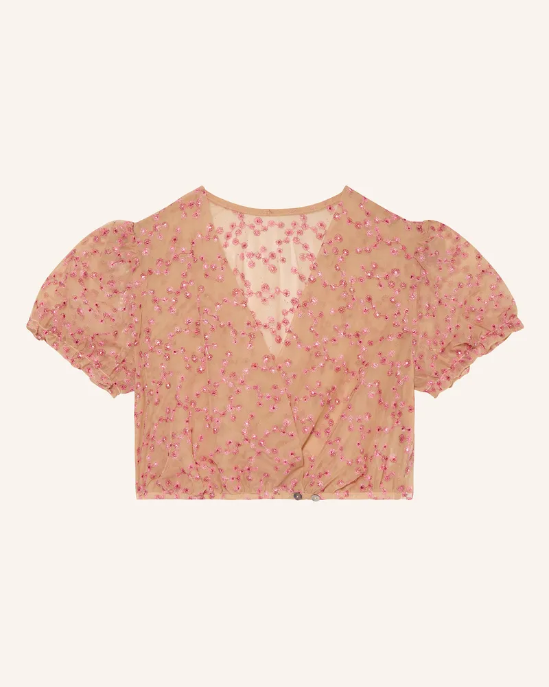 Johann & Johanna Dirndlbluse rosa Beige