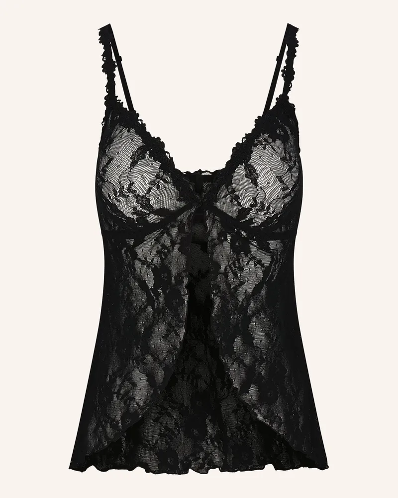 SKIMS Lounge-Top STRETCH LACE Soot