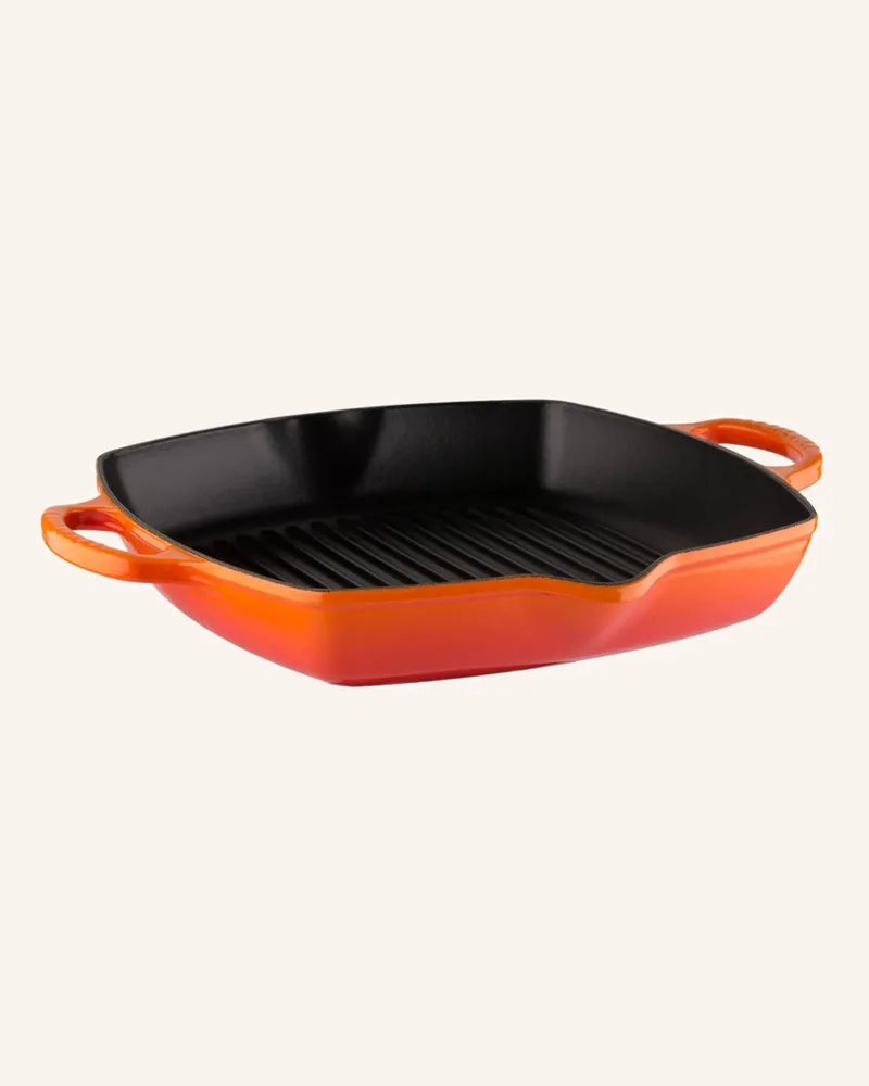 Le Creuset Grillpfanne Signature orange Ofenrot