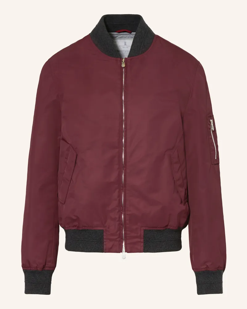 Brunello Cucinelli Blouson Dunkelrot