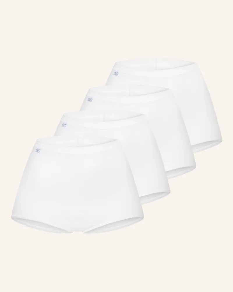 Sloggi 4er-Pack Taillenslips Basic+ weiss Weiss