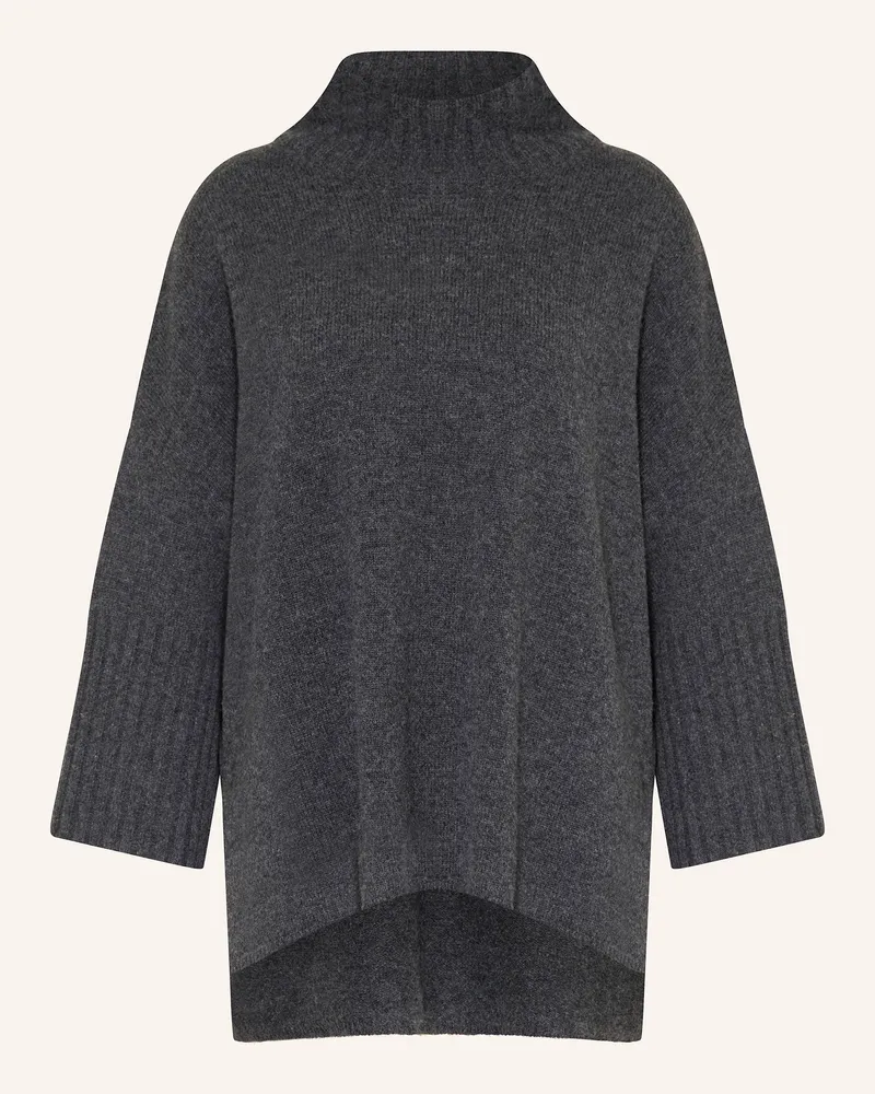 Mrs & HUGS Pullover Aus Merinowolle grau Dunkelgrau